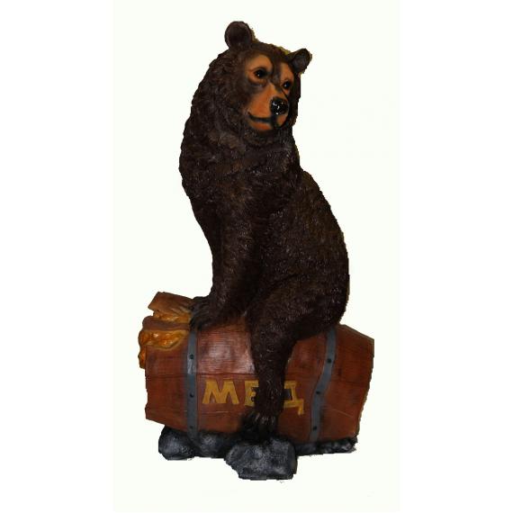 Медведь на боченке меда (большой)   96 см АФ0095