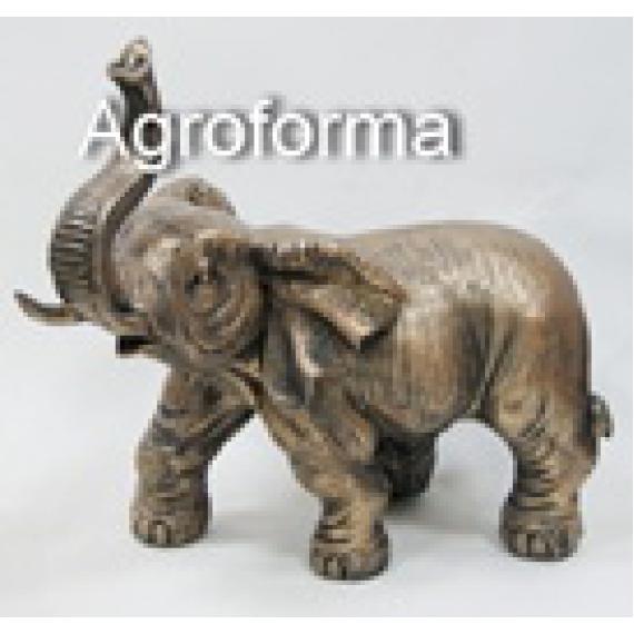 Слон малый бронза   38x38 см АФ0118
