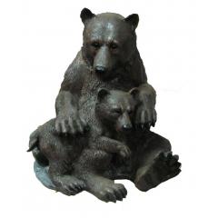 Медведица с медвежонком  47 см АФ0092